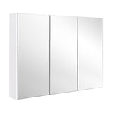 Frameless Bathroom Wall Mounted Mirror Cabinet with 3 Doors, 1 box, unassembled