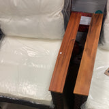 Winston Porter 5pcs Patio Rattan Furniture Set Acacia Wood, scratch & dent special, fully assembled