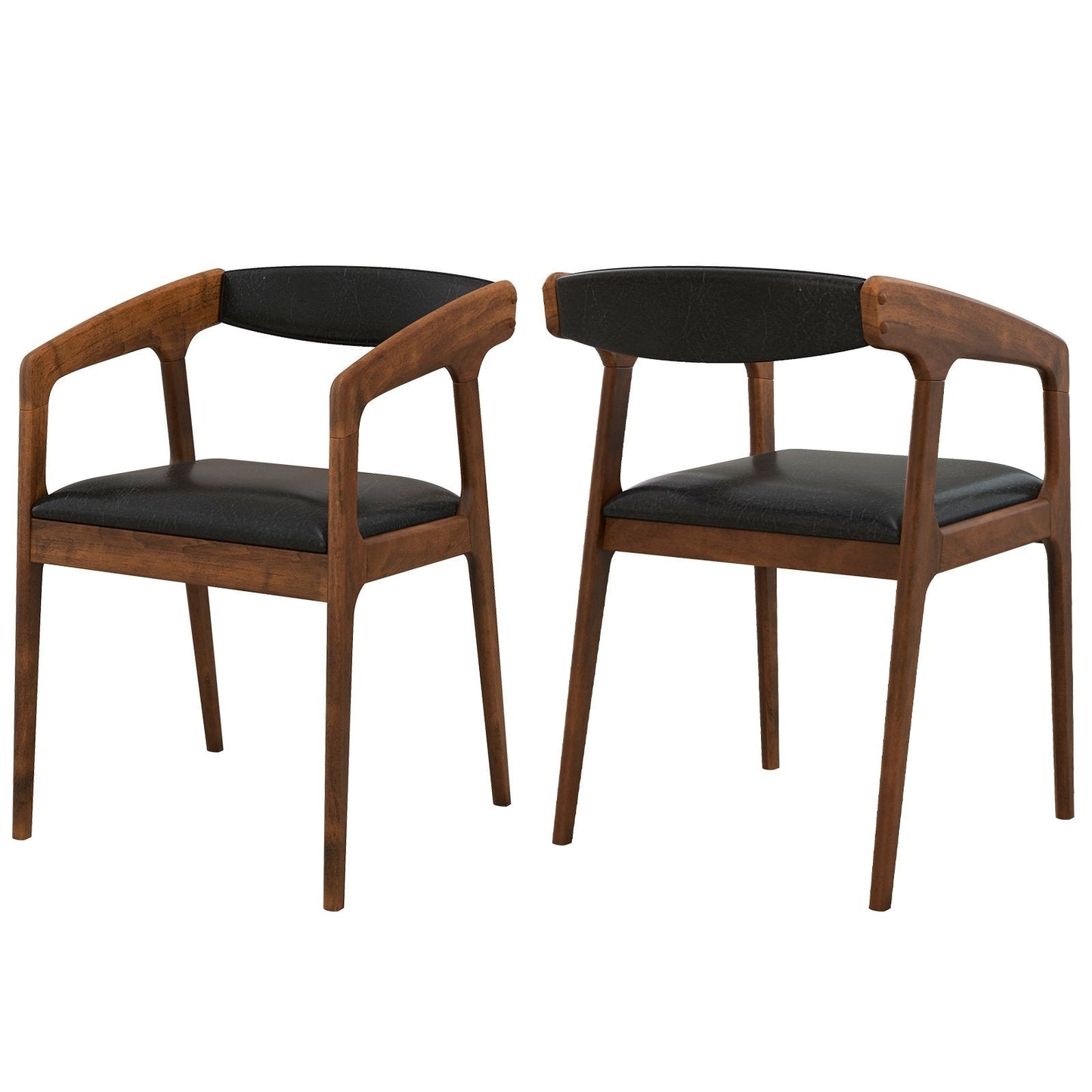 1 Only - Upholstered Armchair with Cozy Backrest and Padded Seat Cushion-Brown