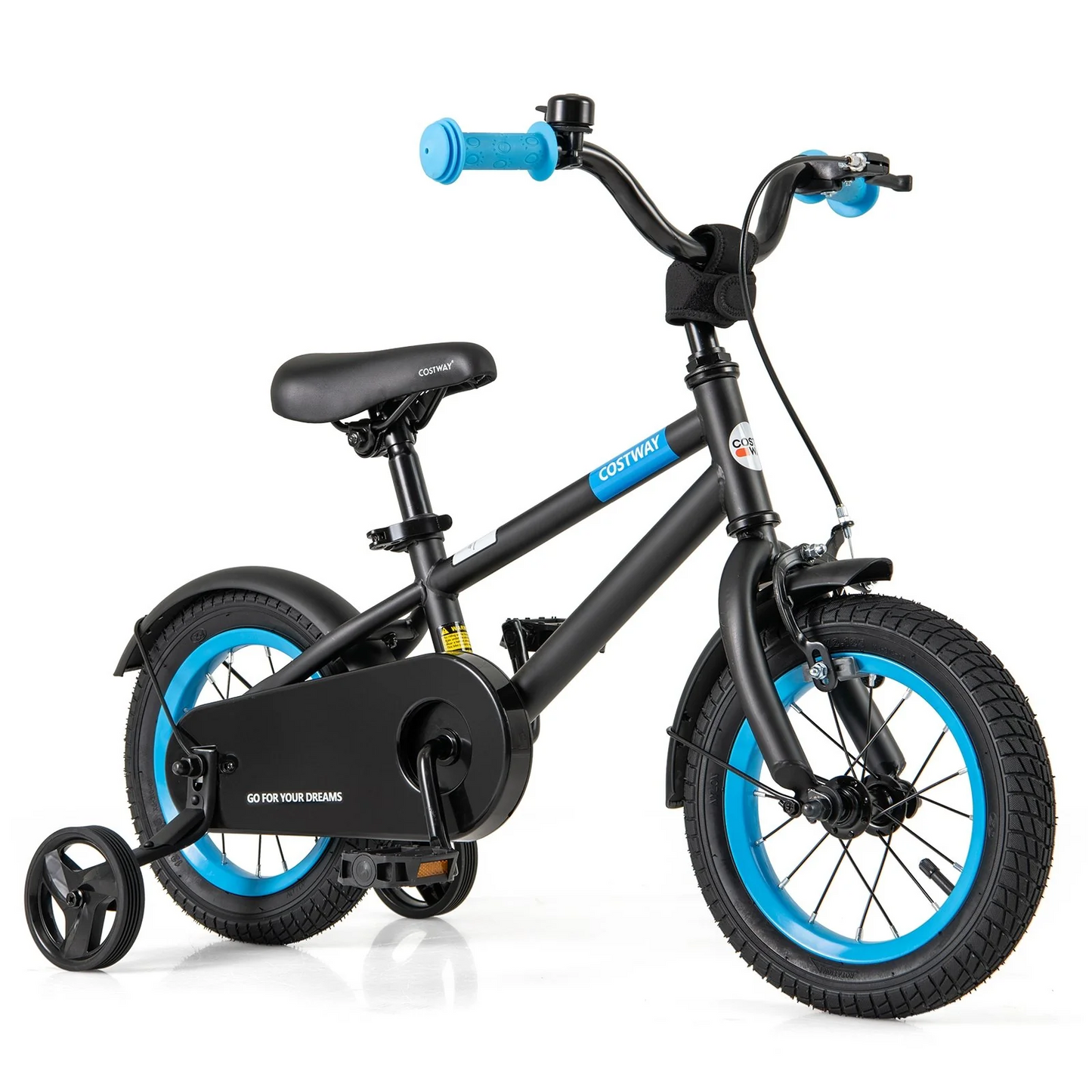 16-Inch Kids Bike Ages 4-7 with Handbrake and Coaster Brake , black, fully assembled
