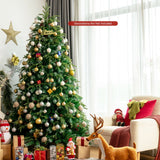 Pre-Lit Snowy Christmas Hinged Tree with Multi-Color Lights-9' - Final Sale