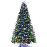 Pre-Lit Snowy Christmas Hinged Tree with Multi-Color Lights-9' - Final Sale