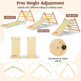 7-in-1 Toddler Climbing Toy Connected Table and Chair Set, Aged 3-8 Years Old-Natural (1 Box, Unassembled)