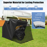 Outdoor Motorcycle Shelter Waterproof Motorbike Storage Tent with Cover-Black (Unassembled)