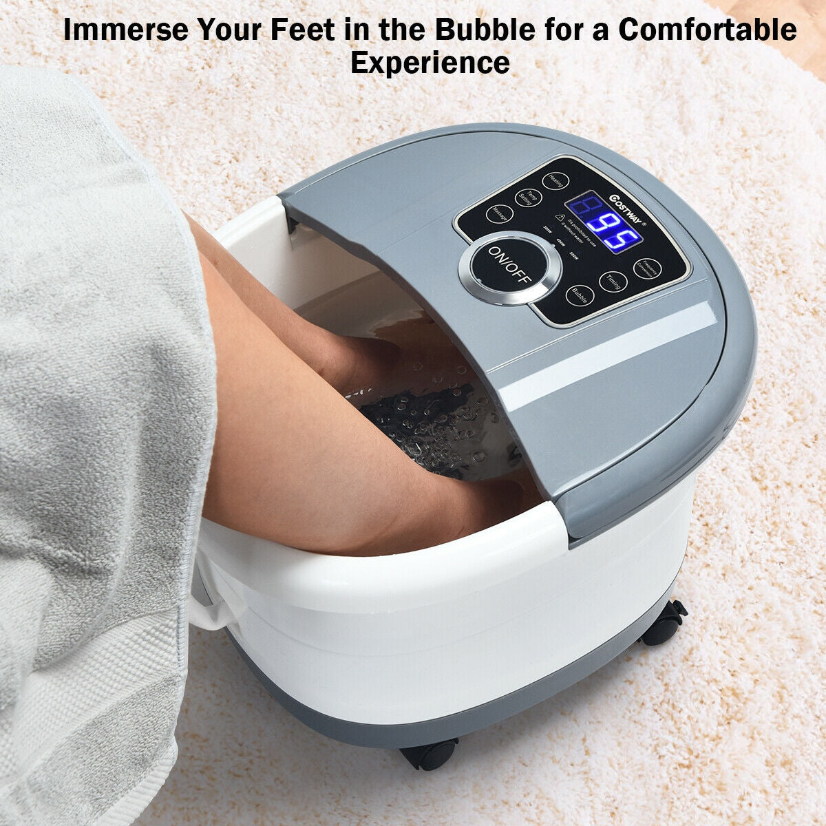 Portable Electric Foot Spa Bath Shiats customer return, tested