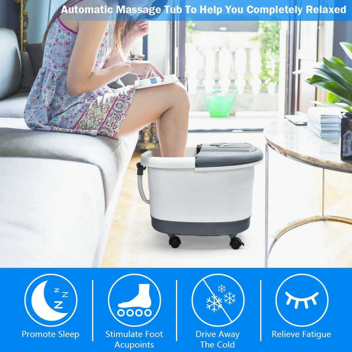 Portable Electric Foot Spa Bath Shiats customer return, tested