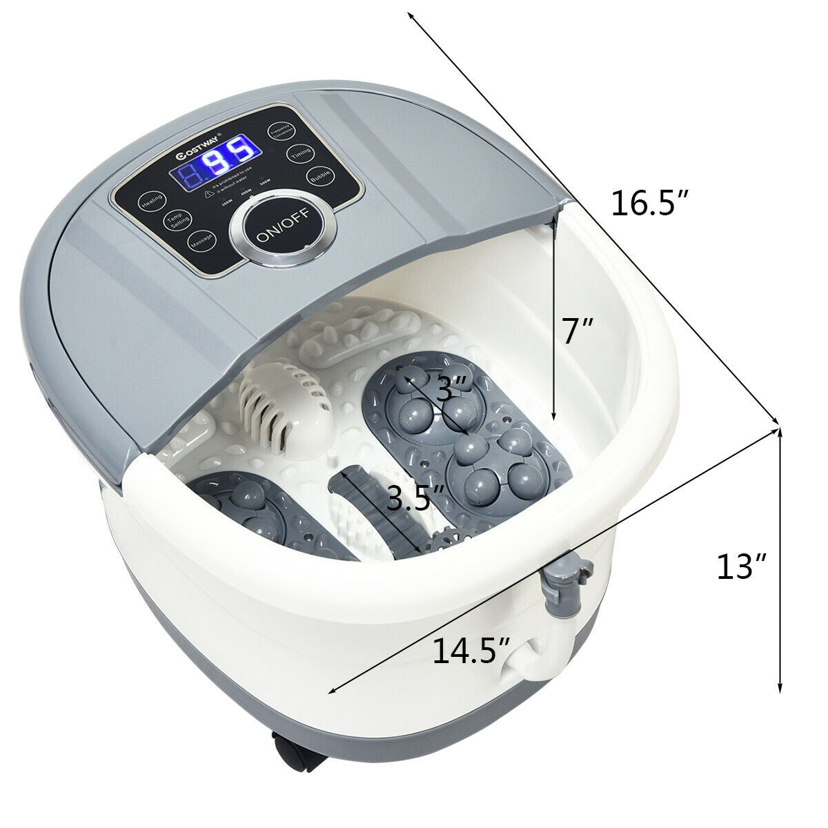 Portable Electric Foot Spa Bath Shiats customer return, tested