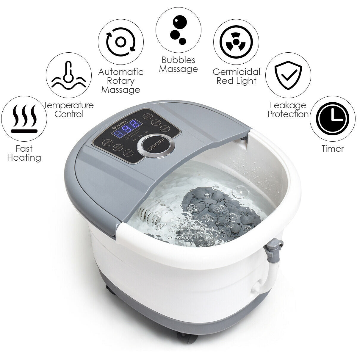 Portable Electric Foot Spa Bath Shiats customer return, tested