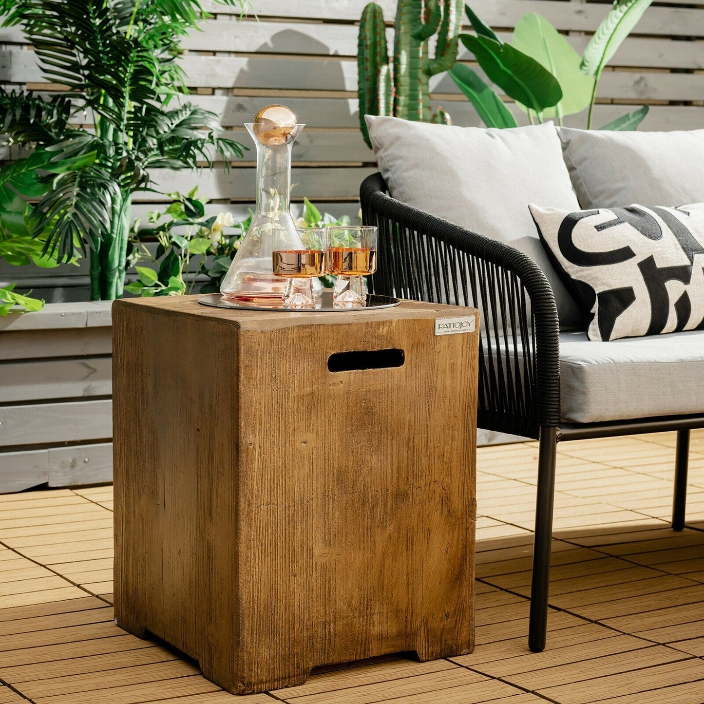 16" Outdoor Hideaway Table Cover for Standard 20 LBS Propane Tank