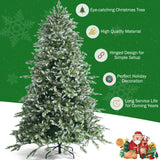 8 Feet Hinged Artificial Christmas Spruce Tree with Mixed PE and PVC Tips