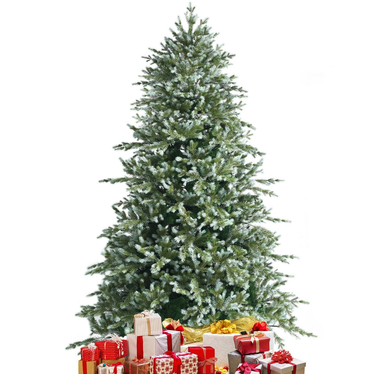8 Feet Hinged Artificial Christmas Spruce Tree with Mixed PE and PVC Tips - FINAL SALE