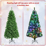 Pre-lit Multi-Colored Fiber Optic Spruce Artificial Christmas Tree-5 ft