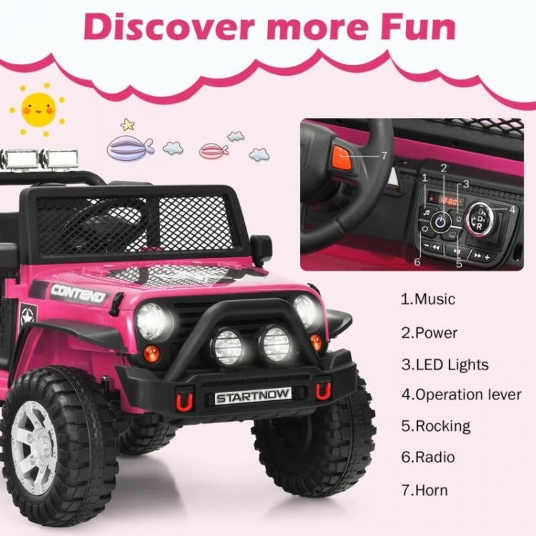 12V Kids Remote Control Electric  Ride On Truck Car with Lights and Music *UNASSEMBLED/IN BOX*