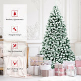 7.5 Feet Pre-Lit Premium Snow Flocked Christmas Tree with 550 Lights