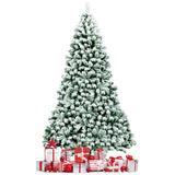 7.5 Feet Pre-Lit Premium Snow Flocked Christmas Tree with 550 Lights