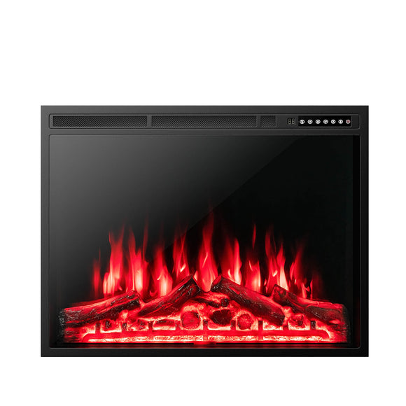 34 Inch Electric Fireplace Recessed with Adjustable Flames