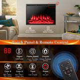37 Inch Electric Fireplace Recessed with Adjustable Flames, scratch & dent