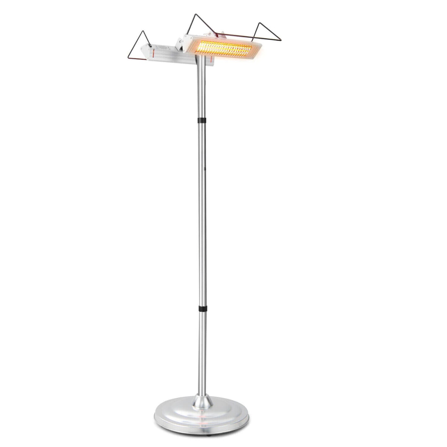 Indoor/Outdoor 1500W Standing Electric Heater with Double-sided Heating