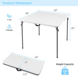 Folding Camping Table with All-Weather HDPE Tabletop and Rustproof Steel Frame-White, no box some assembly required