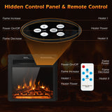 Special, 8 Inch Electric Fireplace Insert with 7-Level Adjustable Flame Brightness