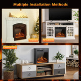 Special, 8 Inch Electric Fireplace Insert with 7-Level Adjustable Flame Brightness