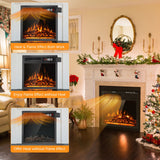 Special, 8 Inch Electric Fireplace Insert with 7-Level Adjustable Flame Brightness