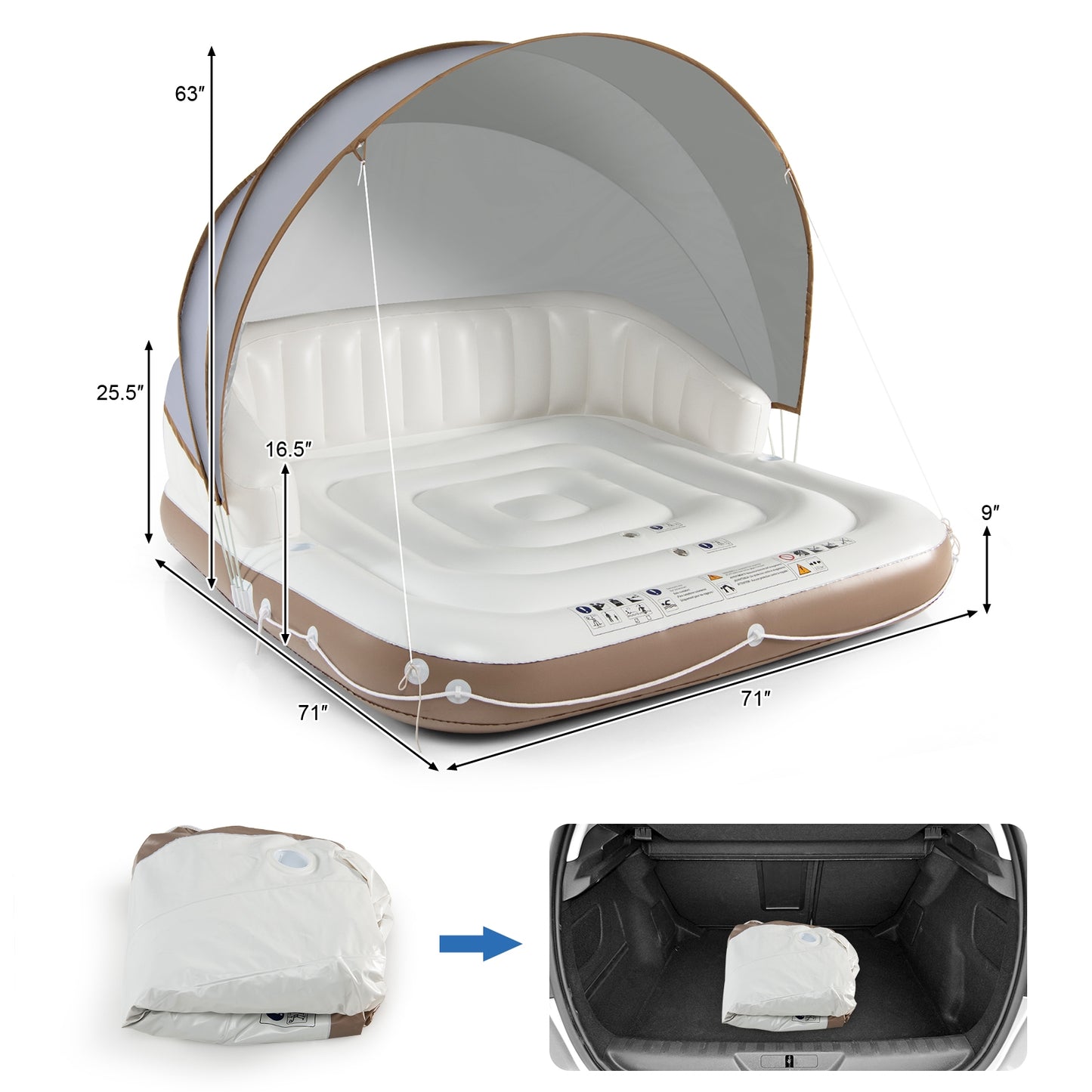 SPECIAL, Inflatable Pool Float Lounge Swimming Raft