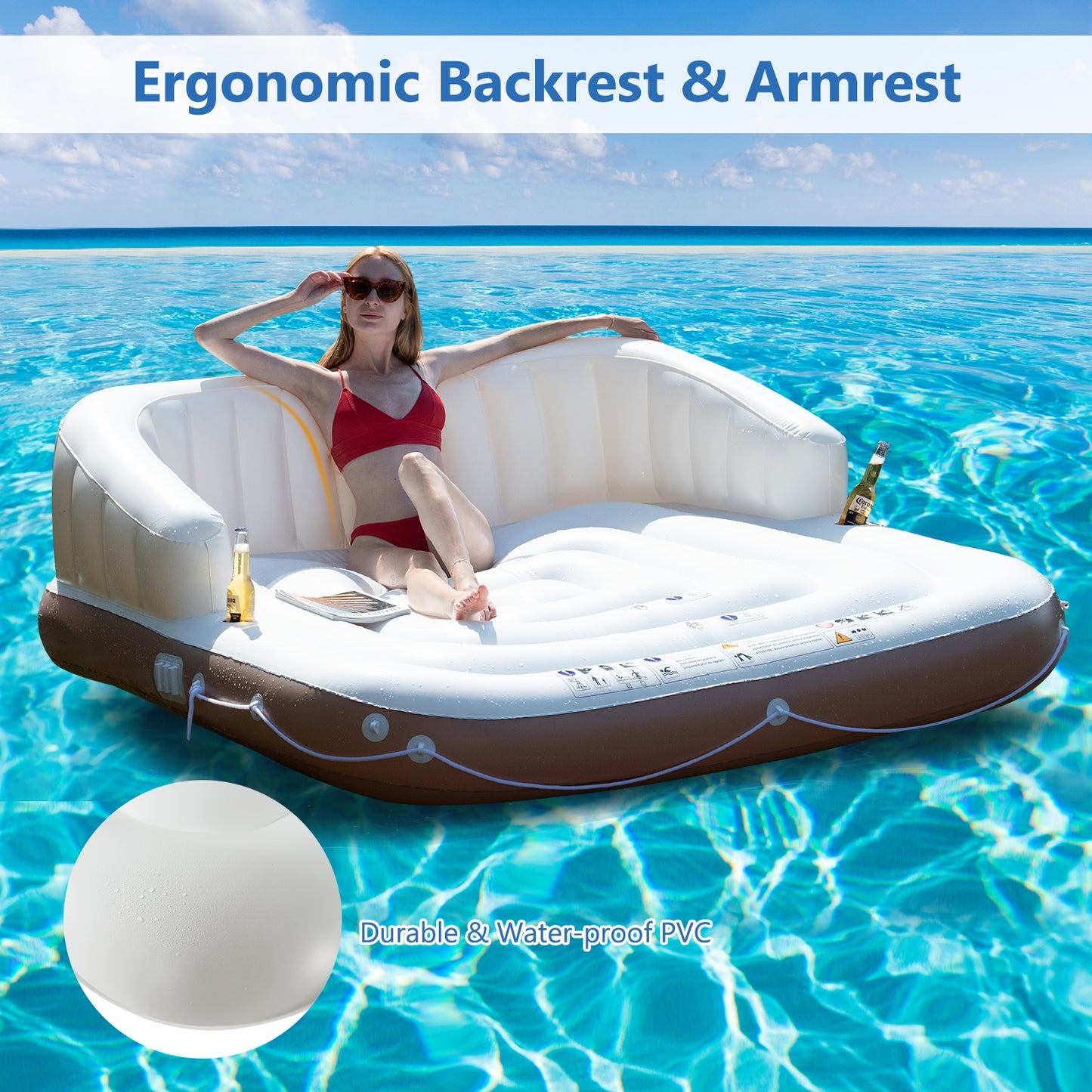 SPECIAL, Inflatable Pool Float Lounge Swimming Raft