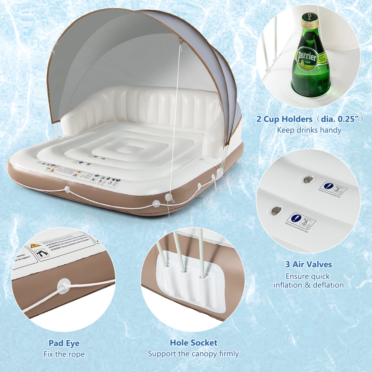 SPECIAL, Inflatable Pool Float Lounge Swimming Raft