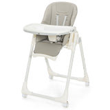 *SPECIAL *Folding High Chair with Height Adjustment and 360° Rotating Wheels-Gray