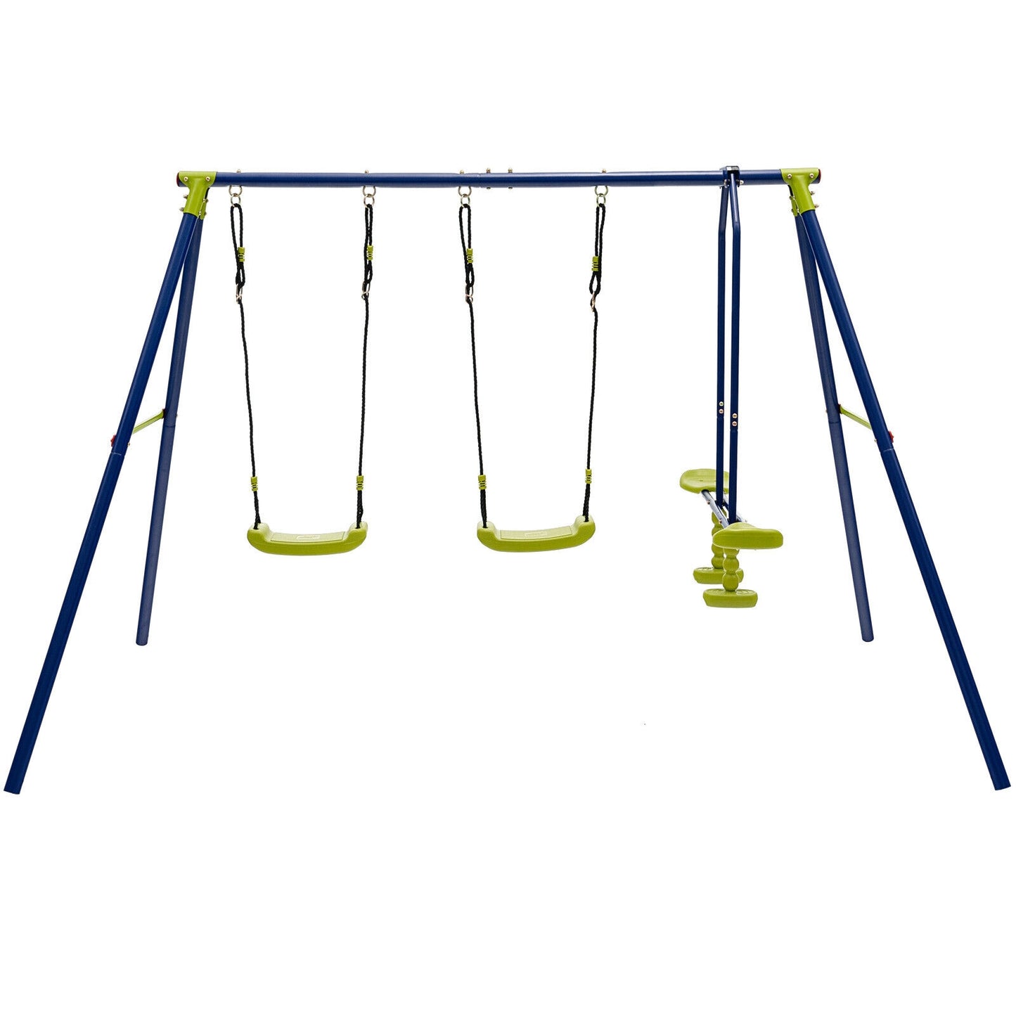 440 Pounds Kids Swing Set with Two Swings and One Glider, 1 box