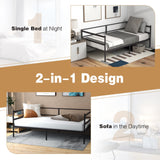 Twin Size Metal Daybed Frame for Living Room Bedroom (1 Box, Unassembled)