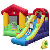 Inflatable Bounce House with Ocean Balls and 735W Air Blower, 1 Box, unassembled