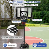 Portable Basketball Hoop with 4.6 to 10 Feet 10-Level Height Adjustable, 1 Box, unassembled