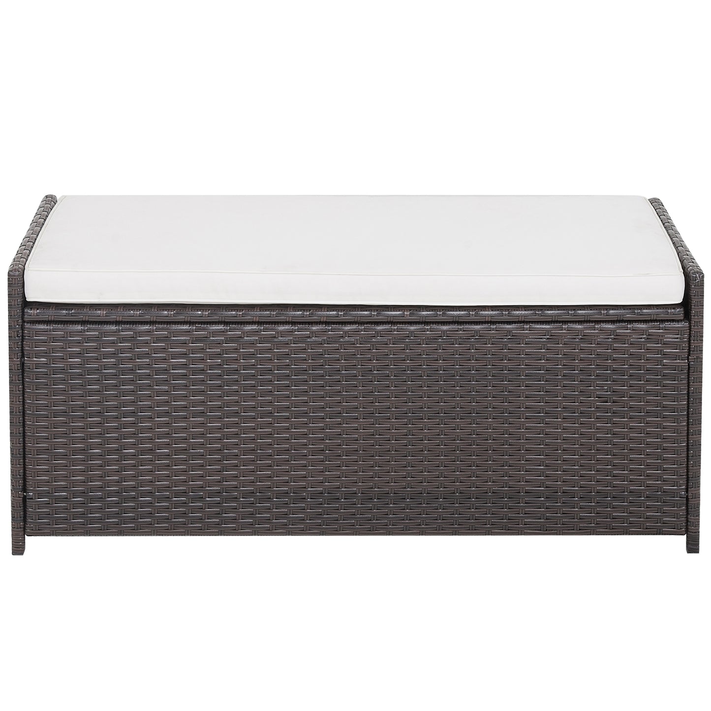 34 Gallon Patio Storage Bench with Seat Cushion and Zippered Liner (Fully Assembled)