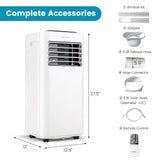 8000 BTU Portable Air Conditioner with Fan Dehumidifier Sleep Mode-8000 BTU (Copy)