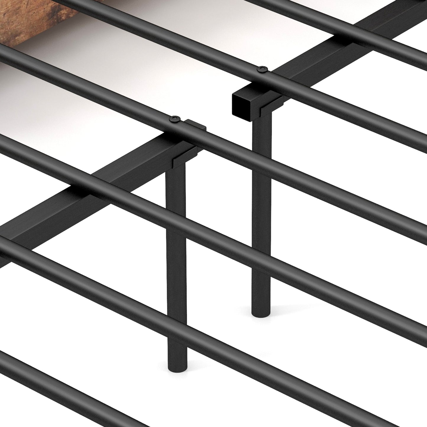 Full Size Bed Frame with 2-Tier Storage Headboard and Charging Station (1 Box, Unassembled)