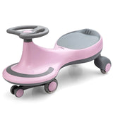 Wiggle Car Ride-on Toy with Flashing Wheels-Pink