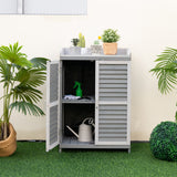 **SPECIAL** Storage Table with 2 Storage Shelves -Gray (Scratch and Dent)