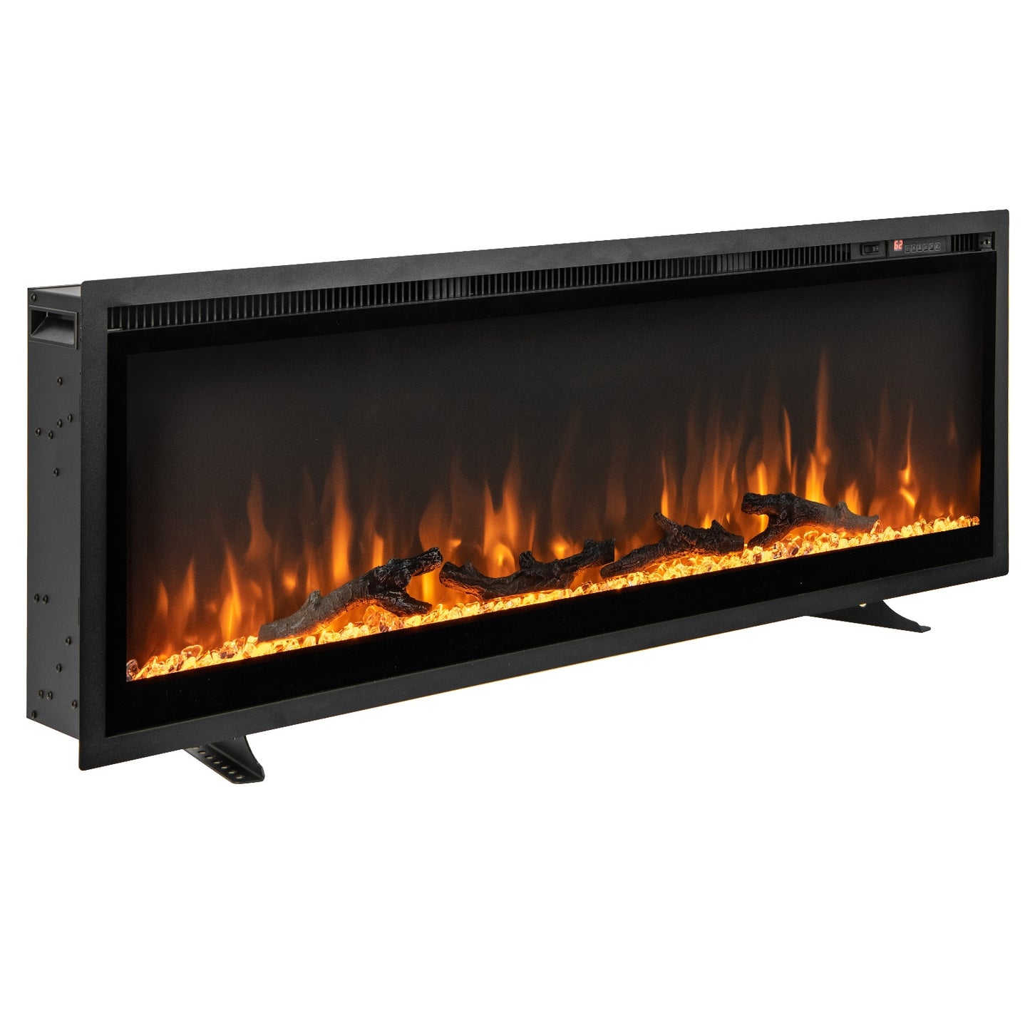50 Inches Electric Fireplace in-Wall Recessed with Remote Control and Adjustable Color and Brightness-50 inches (1 Box)