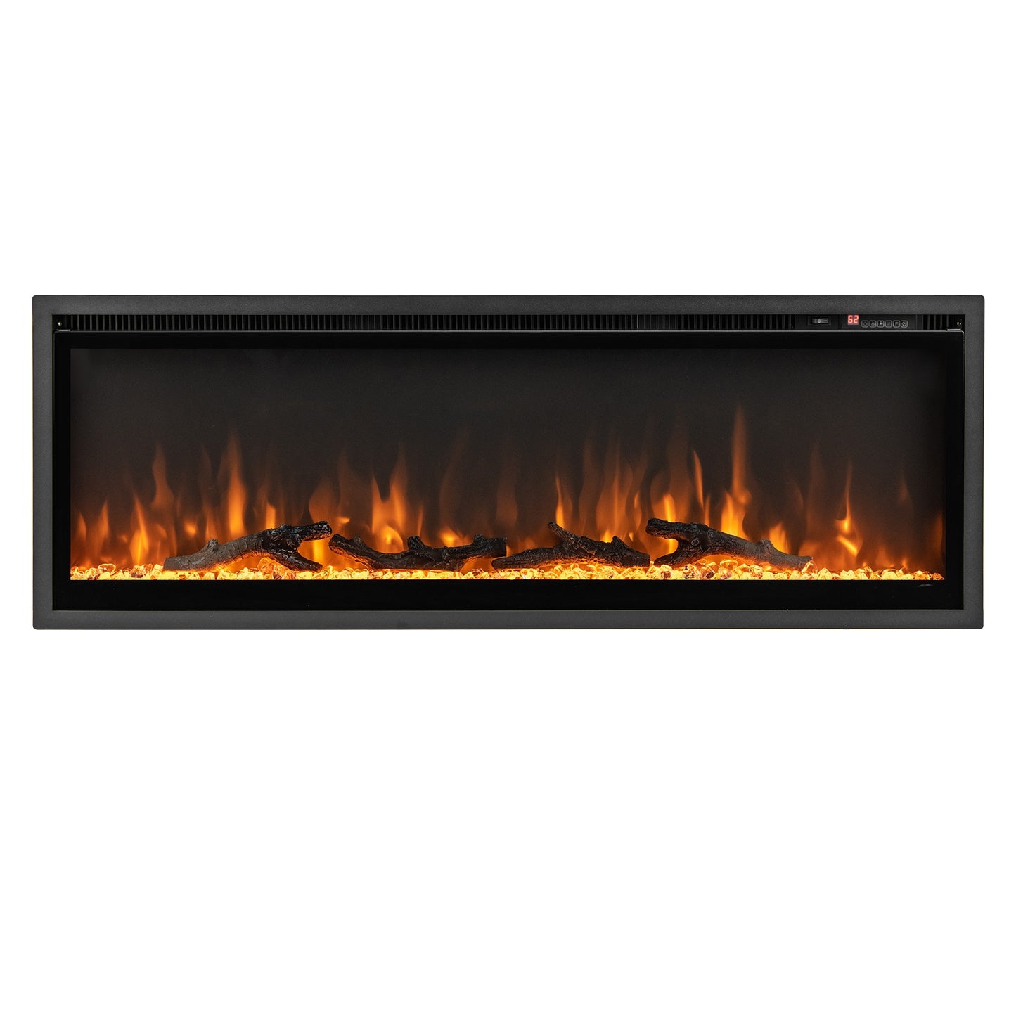 50 Inches Electric Fireplace in-Wall Recessed with Remote Control and Adjustable Color and Brightness-50 inches (1 Box)