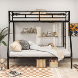 Twin over Full bunk bed,  No Box Spring Needed-Black, 1 box, unassembled special