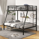 Twin over Full bunk bed,  No Box Spring Needed-Black, 1 box, unassembled special