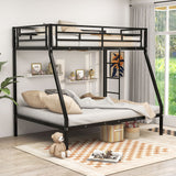 Twin over Full bunk bed,  No Box Spring Needed-Black, 1 box, unassembled special