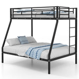 Twin over Full bunk bed,  No Box Spring Needed-Black, 1 box, unassembled special