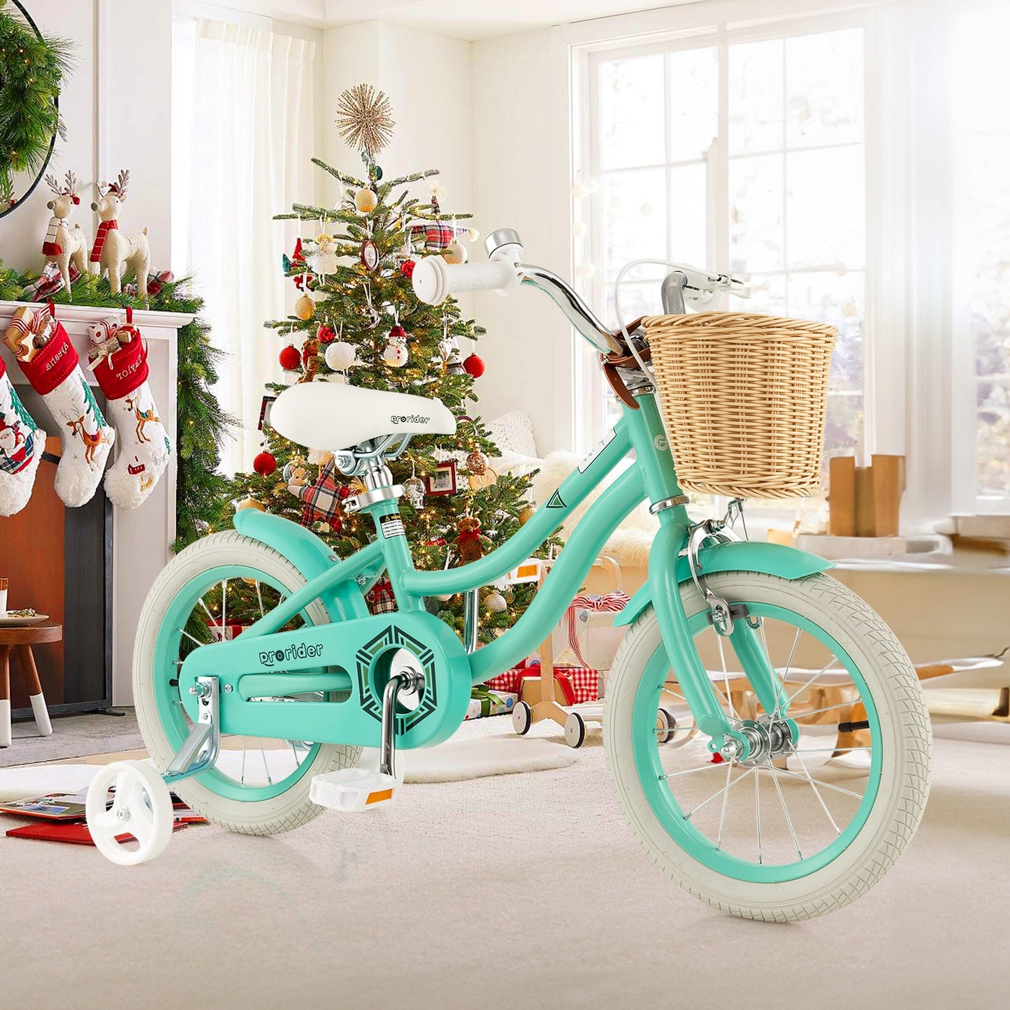14-Inch Kids Bike with Training Wheels, Special, missing basket, slight marks from shipping, new