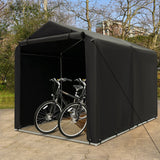 7 x 5.2FT Storage Shelter Outdoor Bike Tent with Waterproof Cover-Gray (Unassembled)