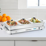 2 in 1 Electric Buffet Server, Warming Tray with Temperature Control