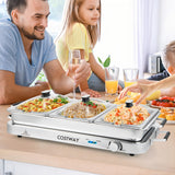 2 in 1 Electric Buffet Server, Warming Tray with Temperature Control