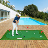 SPECIAL, 10 ft Golf Putting Green with Realistic Artificial Grass Turf-missing 1 flag but has 3 cups